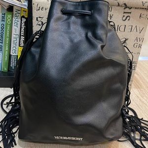 Never used Victoria’s Secret draw string bag with fringe